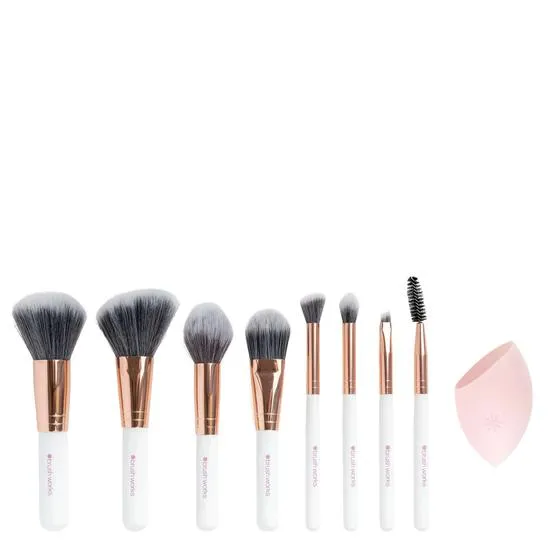 Brushworks Exclusive Makeup Brush & Sponge Set