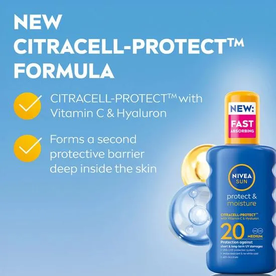 Nivea Sun Protect & Moisture Medium Spray 20 SPF 200ml