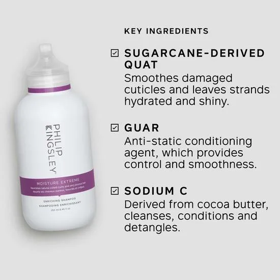 Philip Kingsley Moisture Extreme Shampoo & Conditioner Duo Shampoo 250ml & Conditioner 200ml