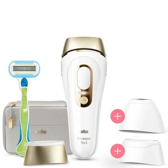 Braun IPL Silk-expert Pro 5 PL5257 Including 4 extras (Wide Head, Precision Head, Gillette Venus Extra Smooth Razor and Pouch)