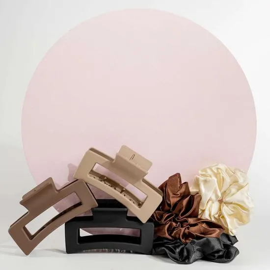 Brushworks Natural Hair Clip & Scrunchie Set