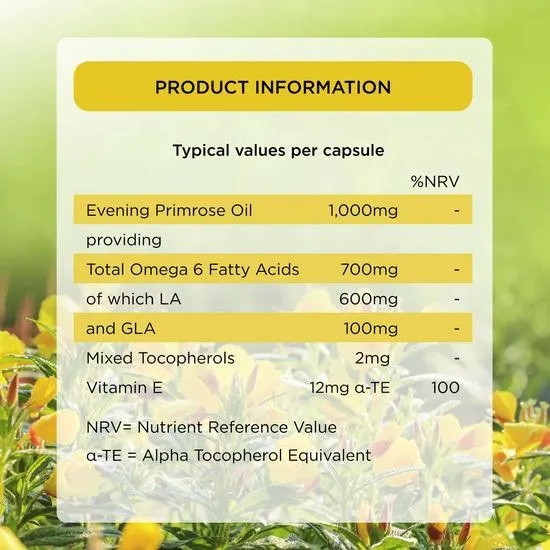 Healthspan Evening Primrose Oil 1000mg Capsules 90 Capsules