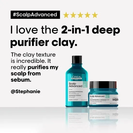 L'Oréal Professionnel Serie Expert Scalp Advanced Anti-Oiliness 2-in-1 Deep Purifier Clay Hair Mask 250ml