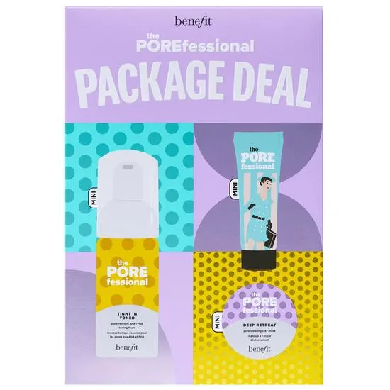 Benefit The Porefessional Package Deal Set The Porefessional Smoothing Face Primer + Tight ’n Toned + Deep Retreat Clay Mask