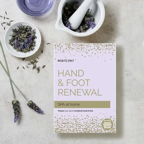 BeautyPro Spa At Home: Hand & Foot Renewal Set 1 Foot Therapy Mask, 1 Hand Therapy Mask & 1 Foot & Callus Peel Mask