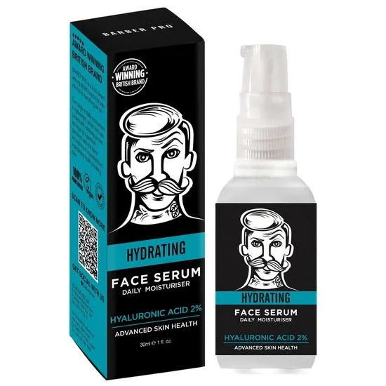 BARBER PRO Hydrating Hyaluronic Acid 2% Face Serum 30ml