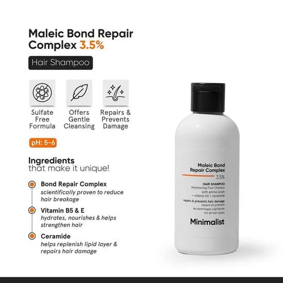Minimalist Maleic Bond Repair Complex 3.5% Hair Shampoo