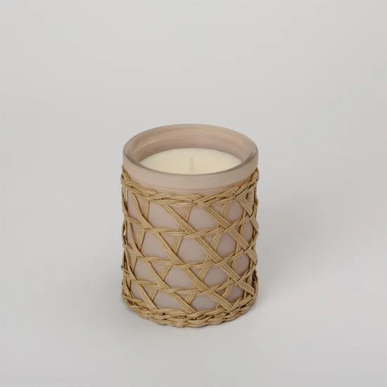 French Connection Woven Detail Stone Bergamot & Jasmine Candle 200g