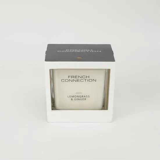 French Connection Wooden Collection Lemongrass & Ginger Candle 200g