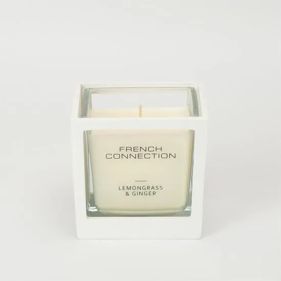 French Connection Wooden Collection Lemongrass & Ginger Candle 200g