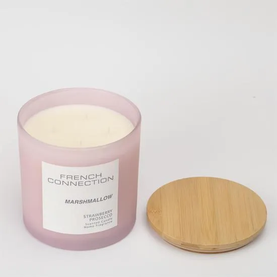 French Connection Pastel Collection Strawberry Prosecco Candle 206g