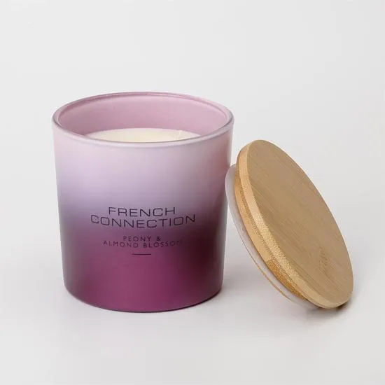French Connection Metallic Collection Peony & Almond Blossom Candle 200G