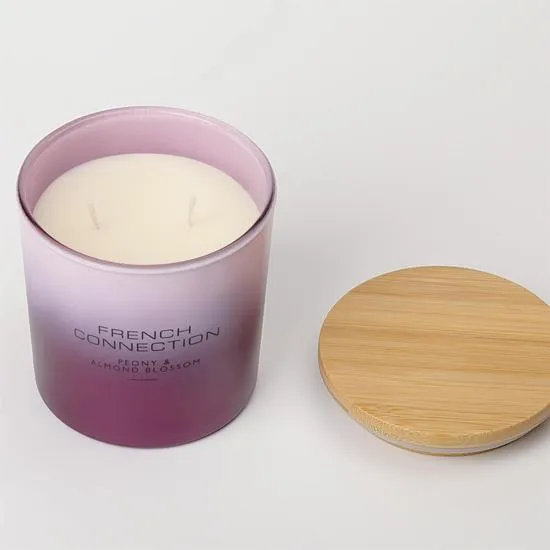French Connection Metallic Collection Peony & Almond Blossom Candle 200G