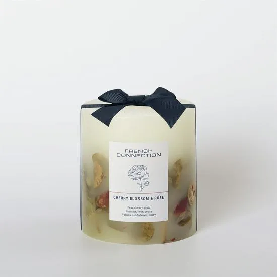 French Connection Botanical Infused Cherry Blossom & Rose Candle 660g