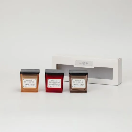 French Connection Autumn Collection Trio Of Candles Gift Set 3 50g