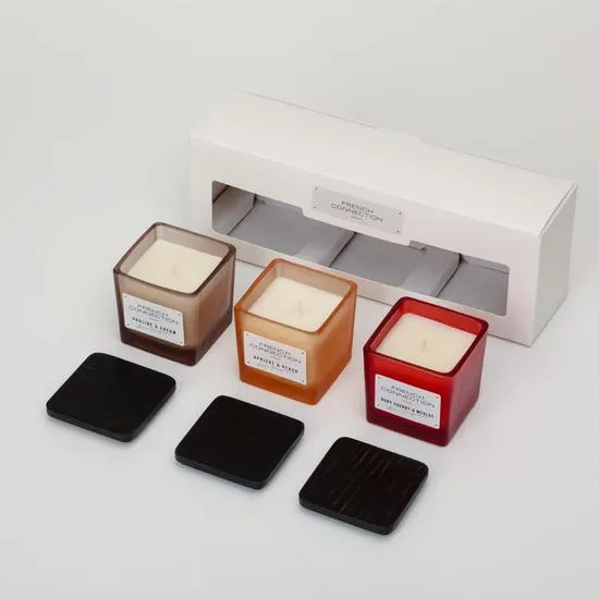 French Connection Autumn Collection Trio Of Candles Gift Set 3 50g