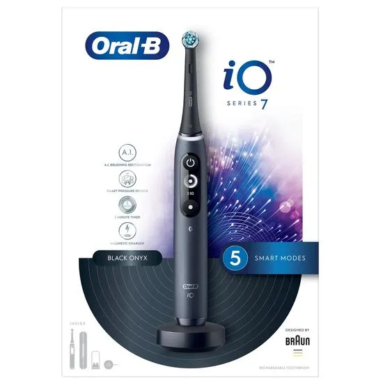 Oral B iO 7 Black Electric Toothbrush Black