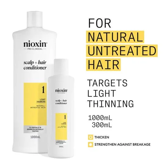 Nioxin Pro Clinical System 1 Conditioner For Natural Hair With Light Thinning 300ml