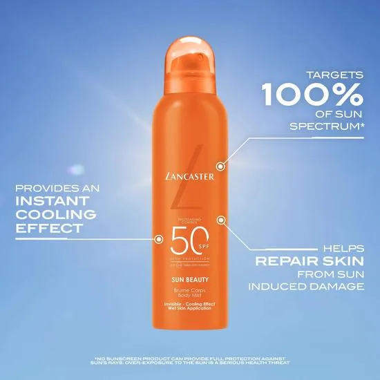 Lancaster Sun Sport Cooling Invisible Mist Wet Skin Application For Body SPF 50 200ml