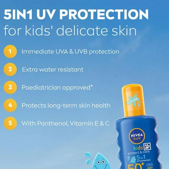 Nivea Sun Kids Protect & Care SPF 50+ Coloured Spray 200ml