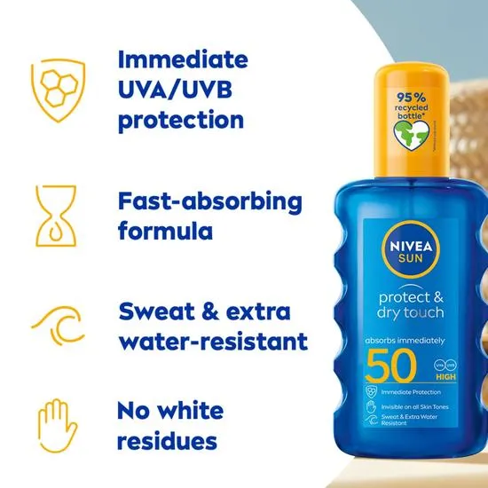 Nivea Protect & Dry Touch SPF 50+ Invisible Spray 200ml