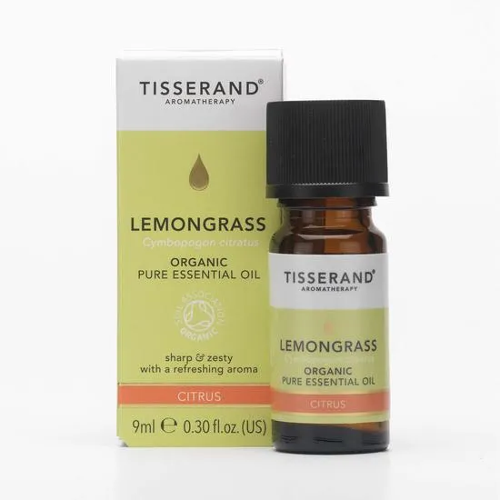 Tisserand Aromatherapy Pure Essential Oils Lemongrass Organic Essential Oil 9ml