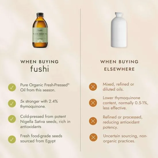 Fushi Organic Health Oils Organic Black Seed Oil 100ml