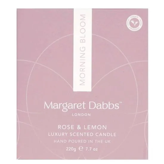 Margaret Dabbs Morning Bloom Rose & Lemon Candle 220g