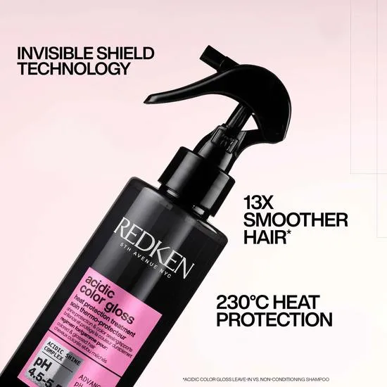 Redken Acidic Colour Gloss Heat Protection Leave-In Treatment 230°c Hair Shine Spray 190ml