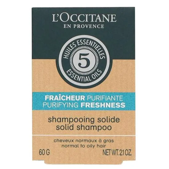 L'Occitane 5 Essential Oils Purifying Freshness Solid Shampoo 60g