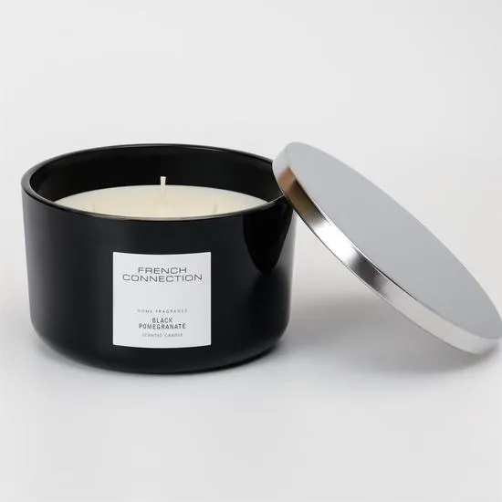 French Connection Black & White Collection Black Pomegranate Candle 158g