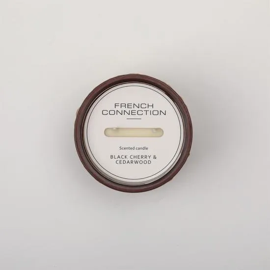 French Connection Bamboo Collection Black Cherry & Cedarwood Candle 200g