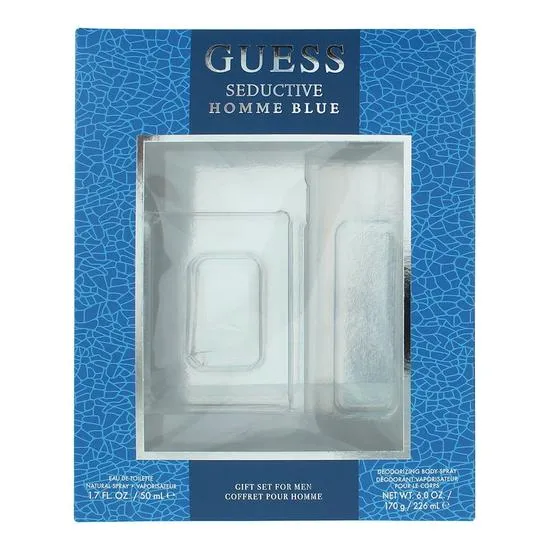 Guess Seductive Homme Blue Eau De Toilette 50ml + Body Spray 226ml Gift Set 50ml