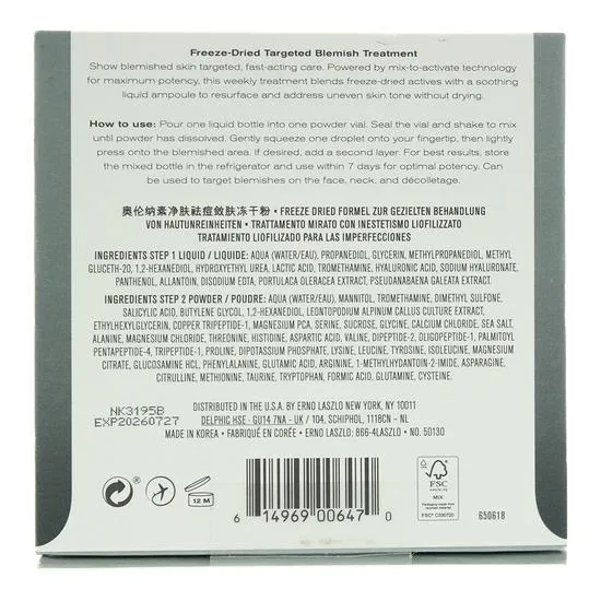 Erno Laszlo Freeze-Dried Targeted Blemish Treatment Liquid Set 5ml