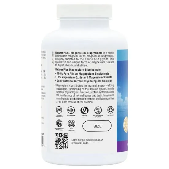 Nature's Plus Magnesium Bisglycinate Capsules 180 Capsules