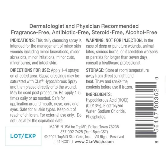 CLn Skin Care CLn Hypochlorous Spray 89ml
