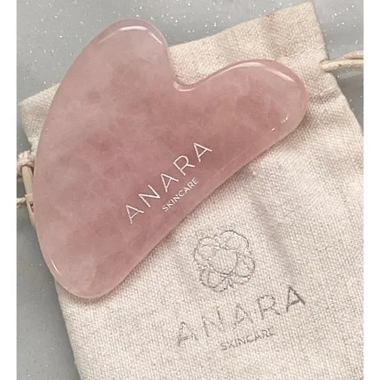 Anara Skincare Rose Quartz Crystal Gua Sha