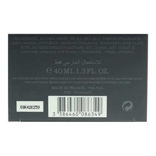 Coach For Men Eau De Toilette 40ml