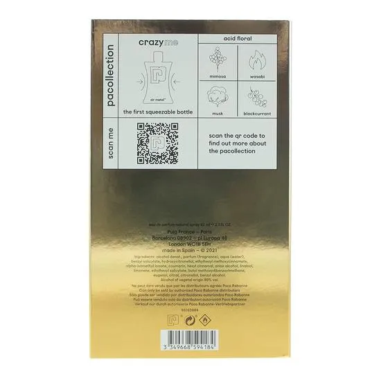 Paco Rabanne Crazy Me Eau De Parfum 62ml