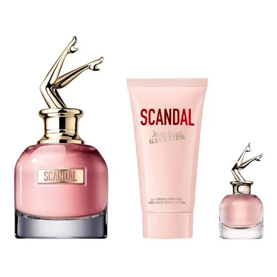 Jean Paul Gaultier Scandal Eau De Parfum Women's Perfume Gift Set 50ml With Body Lotion & 6ml Eau De Parfum