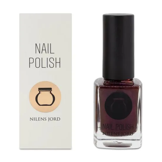 Nilens Jord Nail Polish With Wide Brush 6604 Blackberry Red