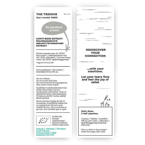 Kaapa Mushrooms Lion's Mane Tincture 50ml