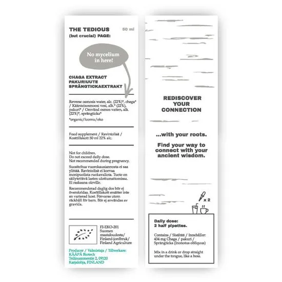 Kaapa Mushrooms Chaga Tincture 50ml