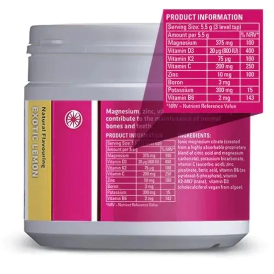 Mag365 Bone Formula Exotic Lemon Powder 180g