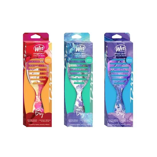 Wet Brush Limited Edition Stellar Skies Speed Dry Detangle Hair Brush Rose Skies