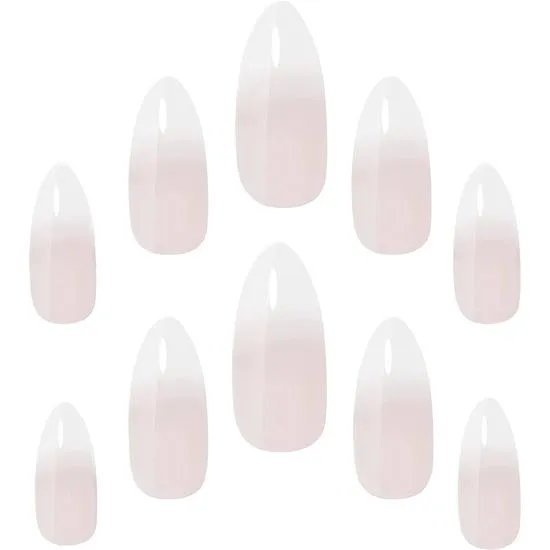 Elegant Touch Acrylic French Stiletto False Nails No.01