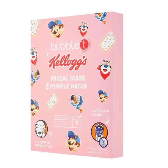 Bubble T Kellogg's Facial Mask & Pimple Patches