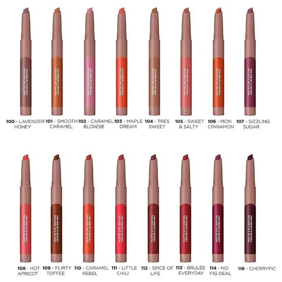 L'Oreal Paris Infallible Matte Lip Crayon 108 Hot Apricot