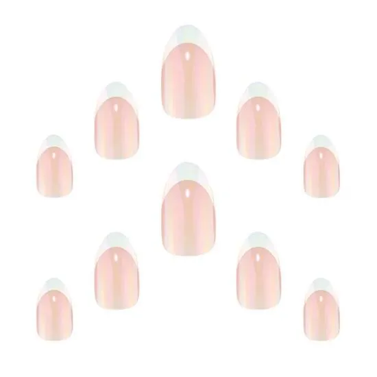 Elegant Touch French 166 Short Almond Nails