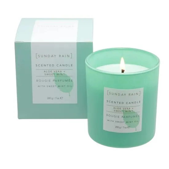 Sunday Rain Aloe Vera & Sweet Mint Soy Candle 265g